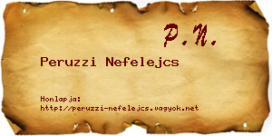 Peruzzi Nefelejcs névjegykártya